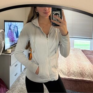 Tangerine Women's Light Gray Zip-Up Hoodie